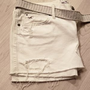 Hollister distressed mini jean skirt